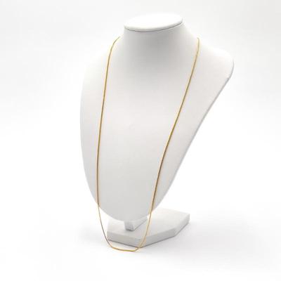 JCM Italy 925 Gold-Tone Box Chain Necklace