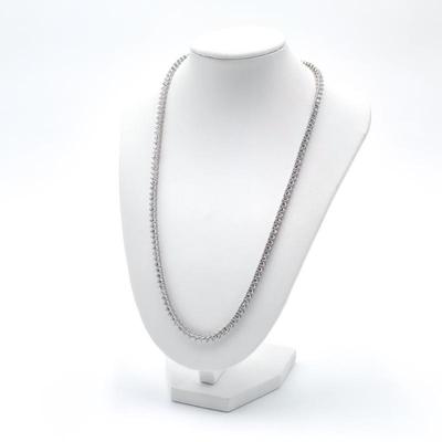 925 Sterling Silver CZ Tennis Necklace