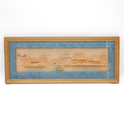 Framed Carved Cork Art