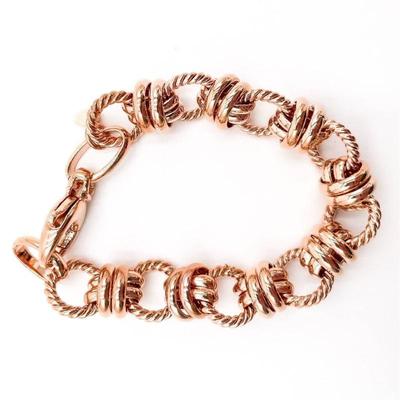 Bronze Milor Italy Rose Gold-Tone Rope Link Bracelet