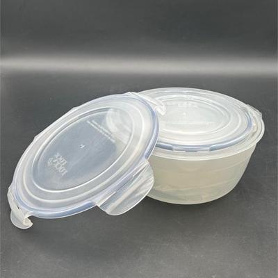 Set of Five Clear Plastic Food Storage Containers