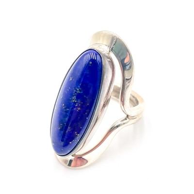 DDD 925 Sterling Silver Lapis Lazuli Ring Size 7
