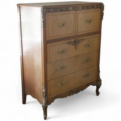 Sale Photo Thumbnail #19: White Furniture Co. Louis XV Style Walnut Commode