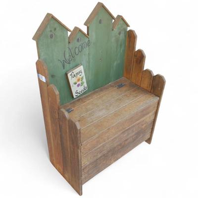 Sale Photo Thumbnail #104: Handcrafted Wooden Storage Bench