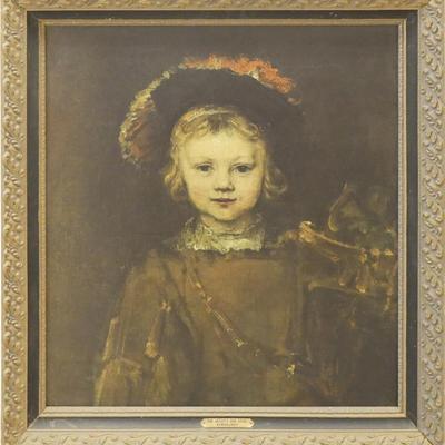 Sale Photo Thumbnail #93: Framed Art Print of Portrait of a Boy by Rembrandt