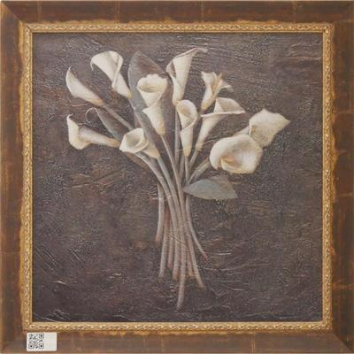 Sale Photo Thumbnail #52: Framed Lily Flowers Artwork in Ornate Frame