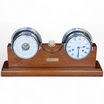 Sale Photo Thumbnail #46: Schatz US Coast Guard Ship Clock & Barometer