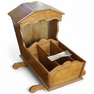 Sale Photo Thumbnail #50: Wooden Magazine Cradle by Breuners