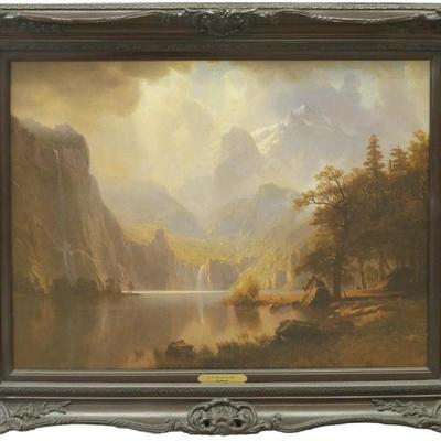 Sale Photo Thumbnail #92: Framed Art Print 'In the Mountains' by Albert Bierstadt