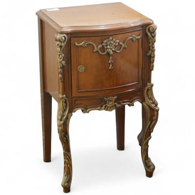 Sale Photo Thumbnail #20: French Provincial Style Nightstand w/ Gilded Accents