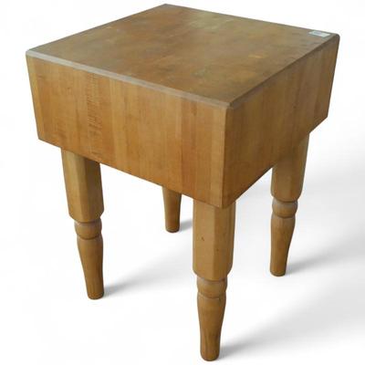 Sale Photo Thumbnail #56: 1970s Solid Maple Butcher Chopping Block Table