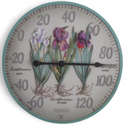 Sale Photo Thumbnail #118: Springfield Wall Thermometer w/ 3D Floral Relief Design