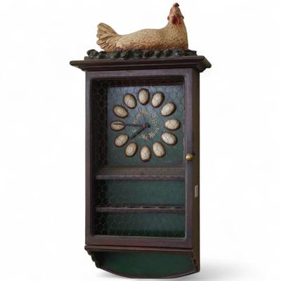 Sale Photo Thumbnail #57: Clock Farmers Chicken Cabinet w/ Egg Holder