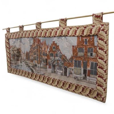 Sale Photo Thumbnail #102: Woven Belgian Tapestry, Canals of Bruges