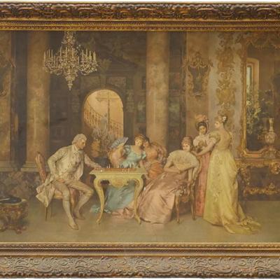 Sale Photo Thumbnail #91: Art Print of 'The Chess Game' by Francesco Beda