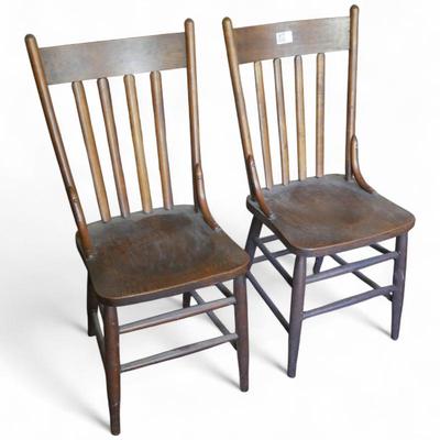 Sale Photo Thumbnail #65: Antique Oak Farmhouse Dining Chairs