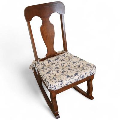 Sale Photo Thumbnail #99: Antique Walnut Rocking Chair by Doernbecher Manufacturing