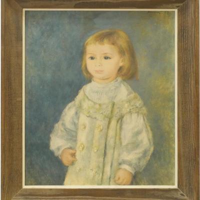 Sale Photo Thumbnail #25: Framed Art Print of Renoir's 'Lucie Berard (Child in White)'