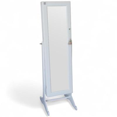 Sale Photo Thumbnail #66: White Lori Greiner Cheval Mirror Jewelry Armoire