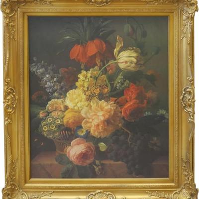 Sale Photo Thumbnail #81: Framed Art Print of 'Fleurs et fruits' by Jan Frans van Dael