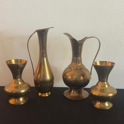 Four Brass Vase
