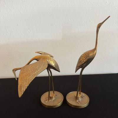 Vintage Brass Cranes 