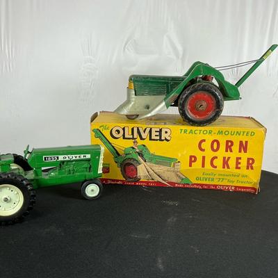 Vintage The Oliver Corn Picker And Tractor