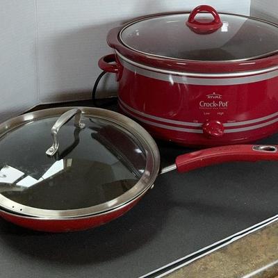 6qt Rival Crock Pot And 12” Skillet