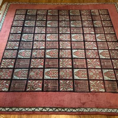 Hand Knotted Boukara Woolen Rug In Rust