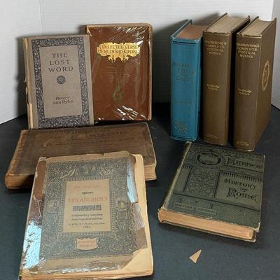 Assorted Antique Books Dating Back To 1884