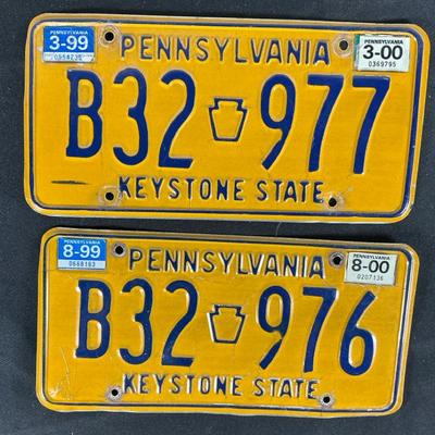 Vintage Pennsylvania License Plates