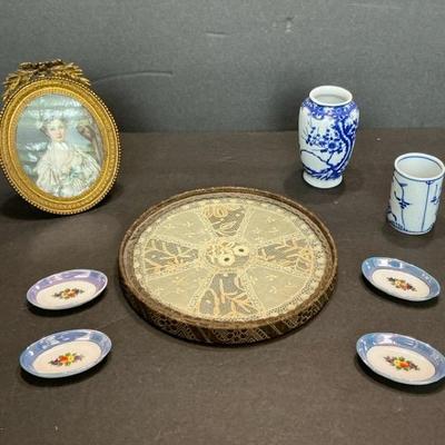 Assorted Decor Pieces Including A Framed Print Titled The Broken Pitcher By Jean Baptist Greuze