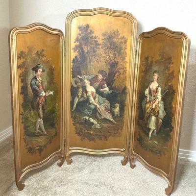 Triptych Colonial Revival Screen 