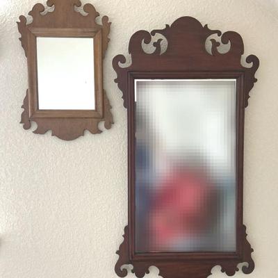 Two Wood Mirrors