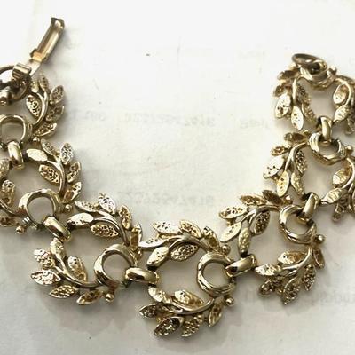 Gold Tone Bracelet of Branches