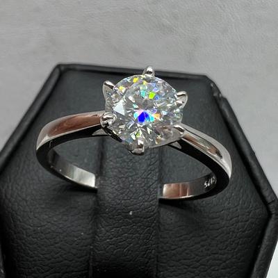 Sterling Silver Diamond Engagement Ring