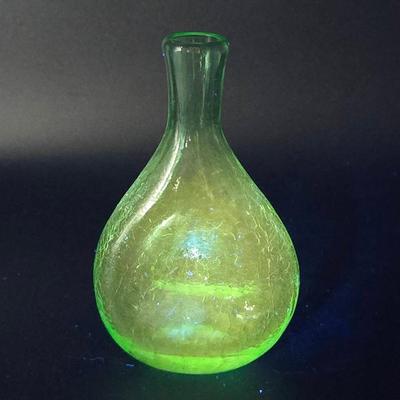 Crackled Glass Vase 