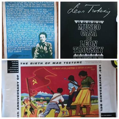 (3) Prints & Posters ft. Woody Guthrie, Leon Trotsky & Birth of Mao Tsetung