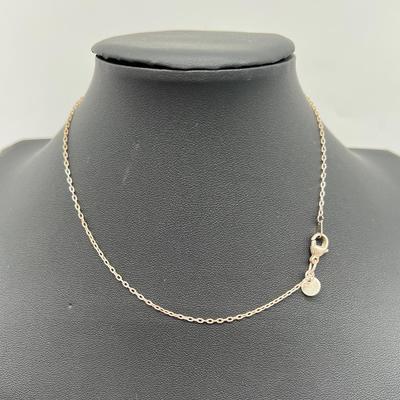 TIFFANY & CO. Sterling Silver Necklace in Classic Turquoise Tiffany Pouch