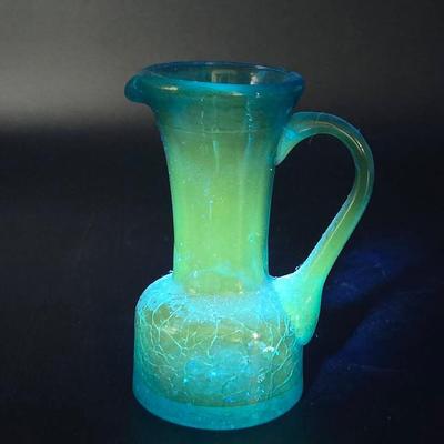 Crackled Glass Pitcher