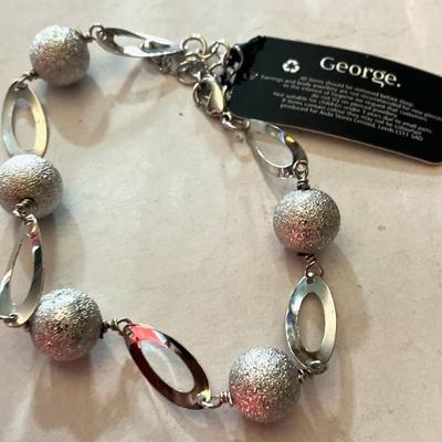 Silver Tone Bracelet by "GEORGE" with Original Tag, Unworn