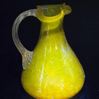 Crackled Glass Pitcher
