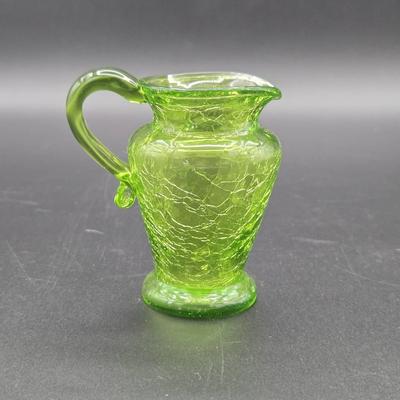 Crackled Glass Pitcher