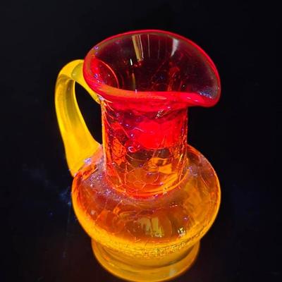 Crackled Glass Pitcher