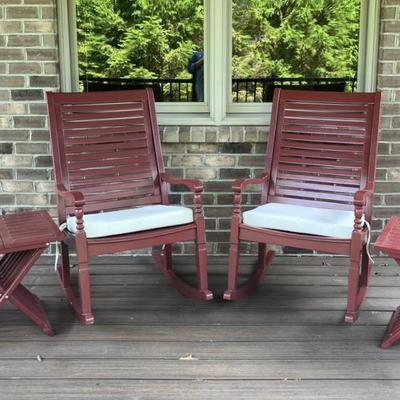 Grandin Road Nantucket Rockers and Side Tables 