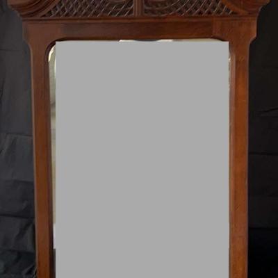 American Drew Chippendale Style Wooden Mirror 