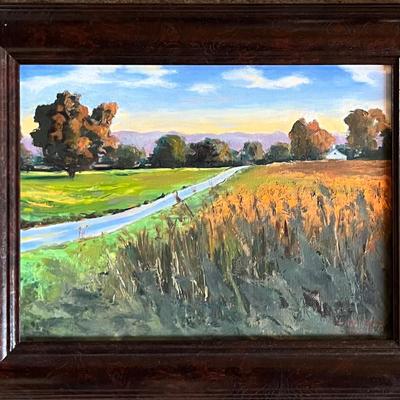 Larry Griggs Signed Landscape Painting “Indiana Farm”