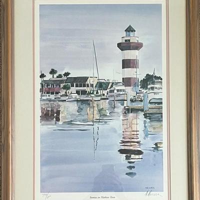 Messer Signed and Numbered Harbour Town Print 