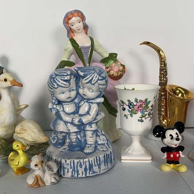 Various Vintage Porcelain Figurines With Lenox And More 