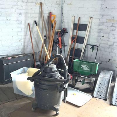 Large Tool Lot With Shop Vac And More 